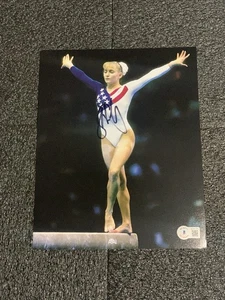 FOTO FIRMATA SHANNON MILLER 8X10 GINNASTA OLIMPICA USA GOLD BECKETT BAS PSA JSA - Foto 1 di 3