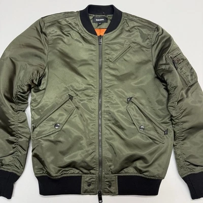 DIESEL Bomber Flight Jacket MA-1 Mens Medium Green Ribbed Worn Twice EUC 👀🔥 - Image 1 of 4