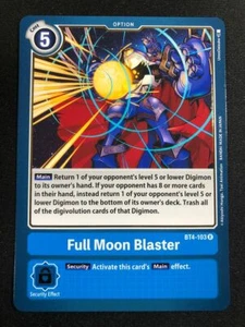 Digimon BT4-103 Full Moon Blaster Rare Great Legend - Picture 1 of 2