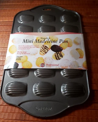 Norpro Antiadherente 18 Cavidades Mini Madeleine Sartén Galletas Pastel Caramelo Molde Nuevo Foto 1 de 4
