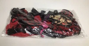Seven Til Midnight Lingerie 9418 Bra Panty Open Front Mini Skirt S/M Red Black  - Picture 1 of 16