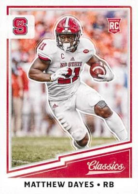Matthew Dayes 267 2017 Panini Classics Rookie RC - NC State Wolfpack - Image 1 of 2