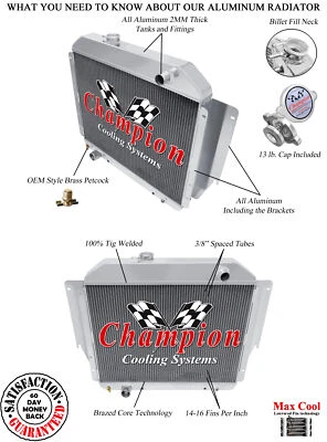 3 Row KR Champion Radiator - 1979 - 1983 Ford E-100 Econoline Club Wagon V8 Eng - Image 1 of 4