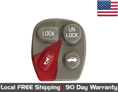 1x Keyless Entry Remote Key Fob  Rubber Button Pad For Pontiac GMC Chevy Buick - Image 1 of 4