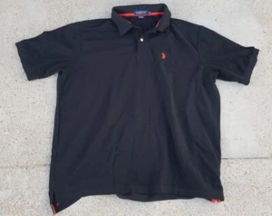 US Polo Assn Mens Polo Golf Rugby Equestrian Polo Shirt Black Size 3XL - Picture 1 of 4