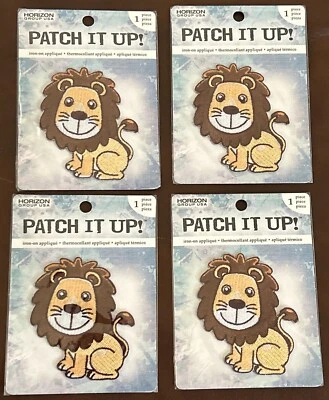 NEW Patch it up LION iron on patch applique Lot of 4 - Image 1 of 4