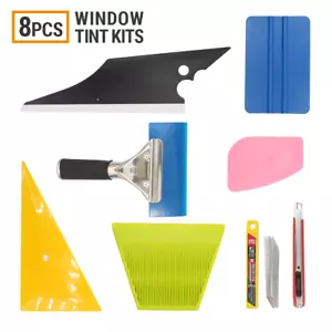 8 PIEZAS herramientas de vinilo para envolver ventanas de automóvil + raspador de escobilla + kits profesionales de aplicador - Imagen 1 de 5