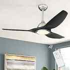  52 Inch Ceiling Fan, Modern Brushed Nickel Ceiling Fans with 52" Brush Nickel