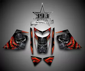 SKI-DOO REV MXZ SNOWMOBILE SLED WRAP GRAPHICS DECAL KIT 03-07 Toxic Red - Picture 1 of 1