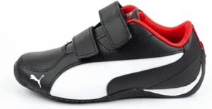 Puma Kids Boys Black/white Low Trainers-UK10 (REFH4) - Picture 1 of 6