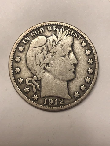 1912 BARBER HALF Dollar Fine Full Liberty Cover