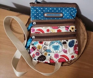 Lily Bloom Crossbody Cats Mini Purse Multi-Section Bag Adjustable Strap - Picture 1 of 7