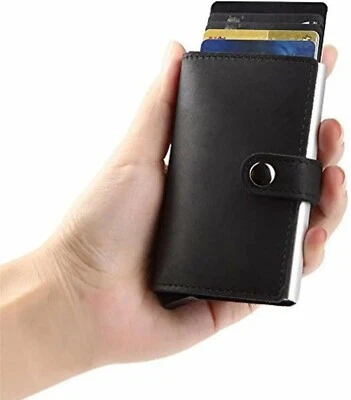 BEBYLIS PORTAFOGLIO PORTA CARTE DI CREDITO RFID PELLE ULTRA SLIM CON CLIP UOMO CONTANTI
