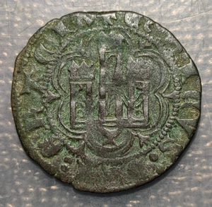 ESPAÑA CUENCA ENRIQUE III BLANCA S/F (1390-1406) - Picture 1 of 2