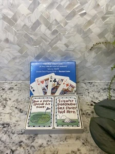 NEU versiegelt Hallmark Schuhkarton Piatnik Golf Geschichten lustige Spielkarten 2 Decks - Bild 1 von 7