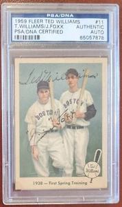 1959 Fleer Ted Williams JIMMIE FOXX DUAL signed autographed baseball card PSA - Picture 1 of 2