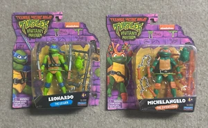 Michelangelo Leonardo Teenage Mutant Ninja Turtles Mutant Mayhem Figures 2023 - Picture 1 of 11