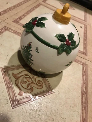 SPODE Christmas Tree Jar   Rare  Vintage - Image 1 of 2