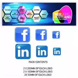 Paquete de redes sociales de Facebook y LinkedIn kit de gráficos escritura de letreros librea de vehículo - Imagen 1 de 1