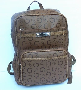 GUESS LEMONT TRAVEL XLARGE BACKPACK BAG COCOA LOGO AUTHENTIC UNISEX NEW - Picture 1 of 8