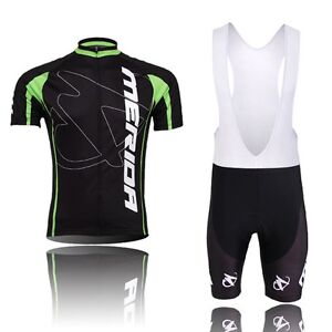 Merida Team Men's MTB Bike Bicycle Clothing Set Cycling Jersey & (Bib) Short Set