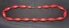 Vintage TRIFARI Red Lucite Bead Gold Tone Bead Necklace