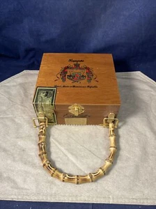 Vintage Wooden Cigar Box Arturo Fuente Exquisitos Purse - by Berry Design - Picture 1 of 15