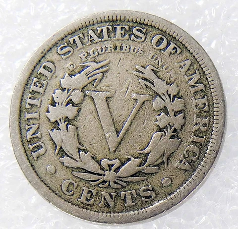 1911 5 cent V or Liberty Nickel circulated U.S. COIN MONEY COLLECTIBLE Cover