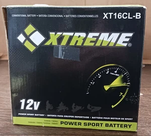 Xtreme AGM Technology XT16CL-B High Performance Power Sports Battery Dry W/ Acid - Picture 1 of 10