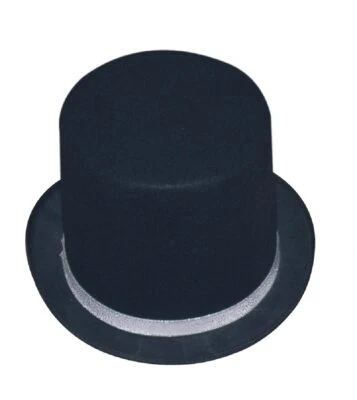 Esmoquin plateado Dress Up America 464-S sombrero de copa para adultos con ribete Foto 1 de 2
