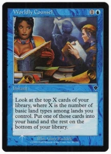 Worldly Counsel 2000 Invasion FOIL Blue Common Instant MTG NM AZ1 - Picture 1 of 2