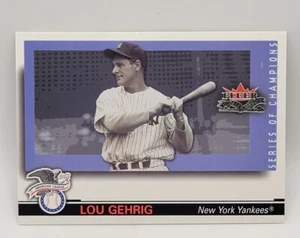 LOU GEHRIG NEW YORK YANKEES 2002 FLEER SERIES OF CHAMPIONS INSERT BASEBALL CARD - Picture 1 of 2