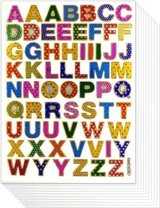 0.5 Inches A-Z Letter 10 Sheets Colorful Alphabet Letters Self-Adhesive - Picture 1 of 4
