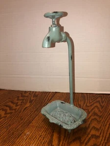 Vintage Cast Iron Faucet Soap Dish-Farmhouse/Rustic 12" Tall - Picture 1 of 7