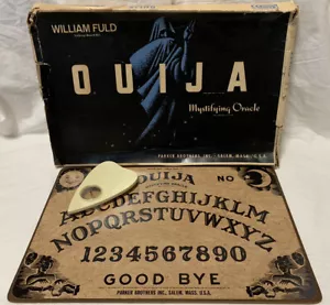1960s "Ouija Mystifying Oracle" William Fuld Parker Brothers - Complete POOR BOX - Bild 1 von 11