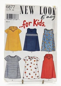 Vestido de punto estampado para niñas manga corta larga y sudaderas con capucha talla 3-8 New Look 6877 - Imagen 1 de 2