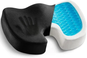 Cojín de asiento transpirable lavable ergonómico de gel fresco de espuma viscoelástica silla de coche de oficina - Imagen 1 de 6