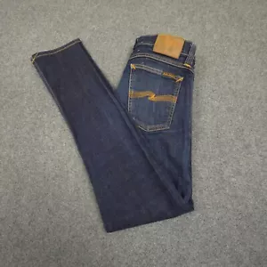 Nudie Jeans womens 29 blue denim tight long john skinny stretch pants Size 29 - Picture 1 of 12
