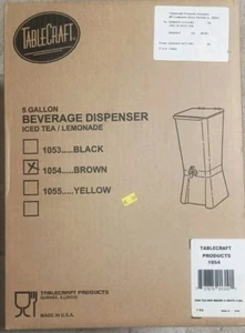 Tablecraft 5 Gallon Single Beverage Dispenser Restaurant Barbeque Party - Picture 1 of 3