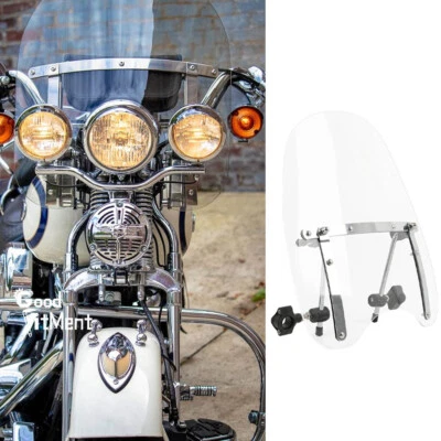 18''x16'' Motorcycle Windshield Clear Windscreen For Harley Heritage Springer US Foto 1 de 4