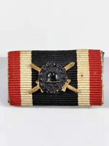 Einzelbandspange Kriegsverdienstkreuz 2.Klasse mit Schwertern, mitgeprägtes Verw - Bild 1 von 2