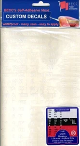 BECC White 1:24 Imperial Depth Hull Waterline Markings – Model Boats - Picture 1 of 1