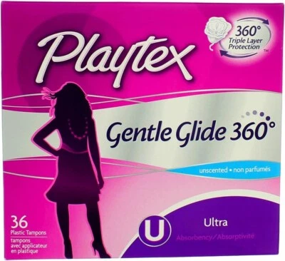 Playtex Simply Gentle Glide Tampons, Ultra Absorbency, Fragrance-Free - 36ct - Image 1 of 4