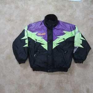 Chaqueta HJC Cremallera Completa Para Hombre Mediana Verde Púrpura Invierno Esquí Snowboard Abrigo - Imagen 1 de 14