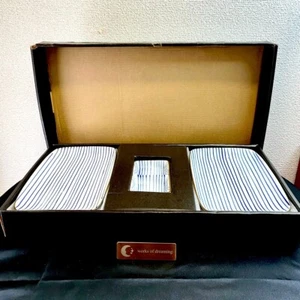 Juego de platos rectangulares de colección Japón a rayas azules sushi aperitivo salsa de soja años 90 - Imagen 1 de 16