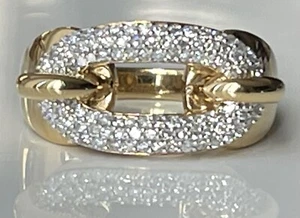 Affinity Sterling Silver Diamond Buckle Ring, 1/3cttw Sz 6 New In Box - Picture 1 of 10