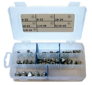StainlessTown 18-8 Stainless Acorn Cap Nut Assortment Kit 6-32 to 3/8-16 - Picture 1 of 1