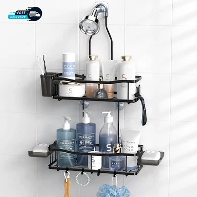 Hanging Shower Caddy Bathroom Organizer: Rustproof Shower Shelf Racks - Image 1 of 4