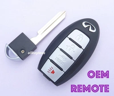 OEM 2014-2016 INFINITI Q50 proximity keyless entry remote key fob S180144203 - Image 1 of 4