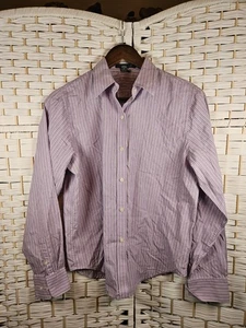 Lauren Ralph Lauren Damen Hemd gestreift Button Down Lavendel Gr. M Preppy Work - Bild 1 von 12